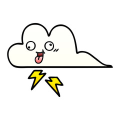 gradient shaded cartoon storm cloud