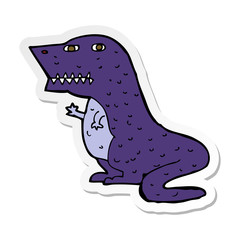 sticker of a cartoon dinosaur