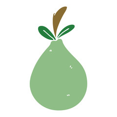 quirky hand drawn cartoon pear