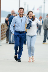 picture of a couple strolling