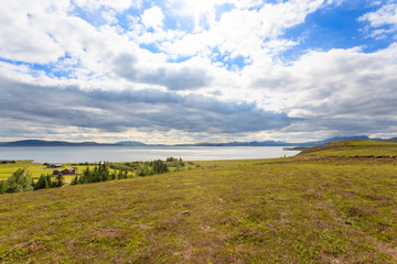 Leirvogsvatn lake on the road to Pingvellir, Iceland