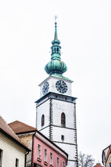 Fototapeta na wymiar Municipal tower in Trebic, Czech