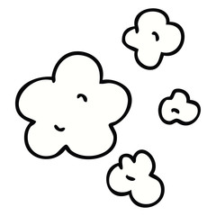 quirky hand drawn cartoon clouds