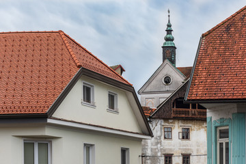 The ancient village of Škofja Loka, Slovenia.