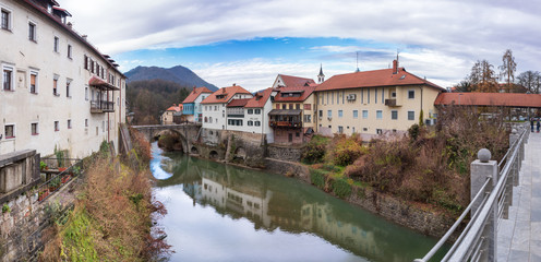 The ancient village of Škofja Loka, Slovenia.