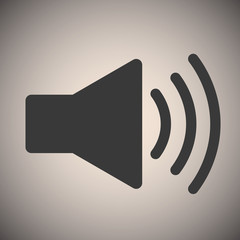 Speaker volume icon, audio voice sound symbol, media music vector loudspeaker