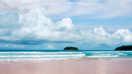 Obraz na płótnie Canvas Kata beach and Koh Pu island known also as Crab Island, Phuket, Thailand
