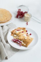 Pancake bowl red currant berries