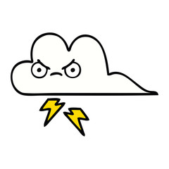 cute cartoon thunder cloud