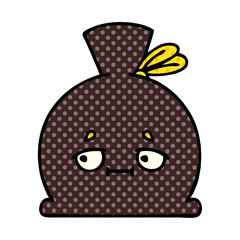 comic book style cartoon sack