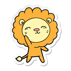 sticker of a cartoon lion