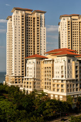 Fototapeta na wymiar View of large residential apartment complex