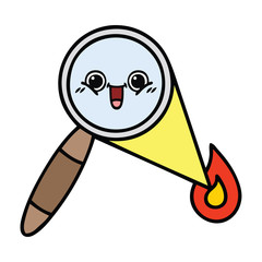 cute cartoon magnifying glass