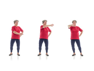Fototapeta premium Tai chi forms performed by older woman