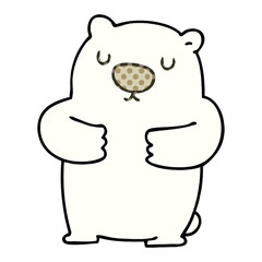 quirky comic book style cartoon polar bear