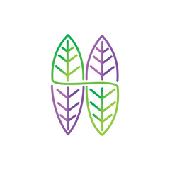 Leaf Logo Design Vector Template Set