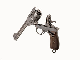 old gun isolated on white background