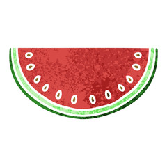 quirky retro illustration style cartoon watermelon