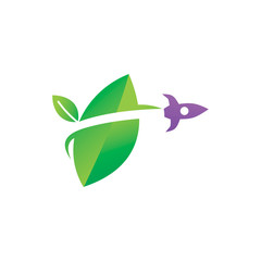 Leaf Logo Design Vector Template Set