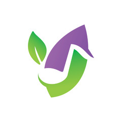 Leaf Logo Design Vector Template Set