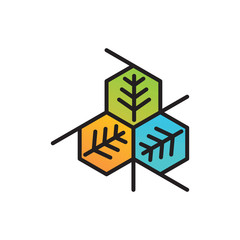 Leaf Logo Design Vector Template Set