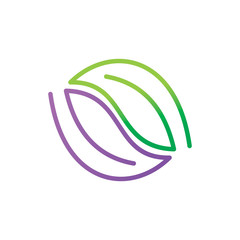 Leaf Logo Design Vector Template Set