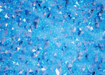 Abstract connection network blue and pink texture 3D rendering