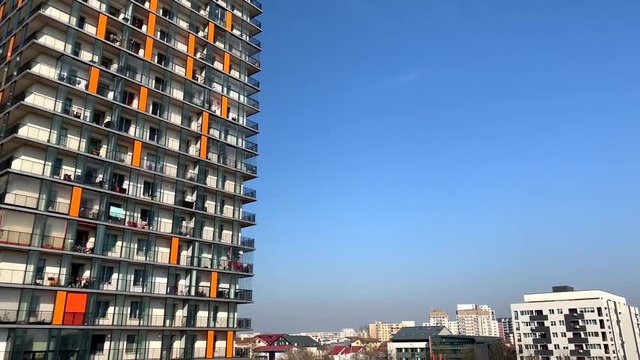 SLOW MOTION: Building from bottom to top