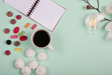 Blogger Pastel Background With Coffee Cup