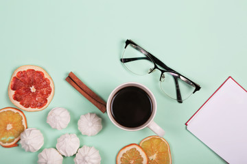 Blogger Pastel Background With Coffee Cup