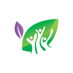 Leaf Logo Design Vector Template Set