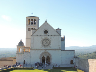 Basilica of Saint Francis of Assisi, located in Assisi, Umbria, Italy.