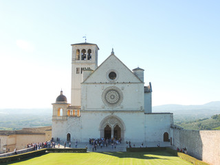Basilica of Saint Francis of Assisi, located in Assisi, Umbria, Italy.