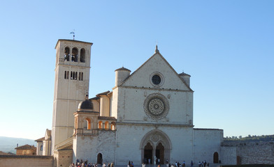 Basilica of Saint Francis of Assisi, located in Assisi, Umbria, Italy.