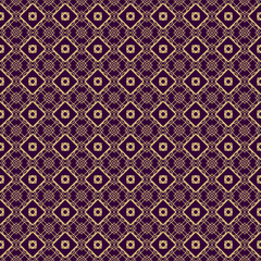 Modern Stylish Geometry Seamless Pattern Art Deco Background. Luxury Texture For Wallpaper, Invitation. Vector Illustration. Purple gold color