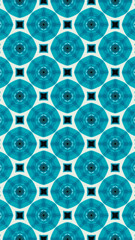 Ornate geometric pattern and abstract colored background