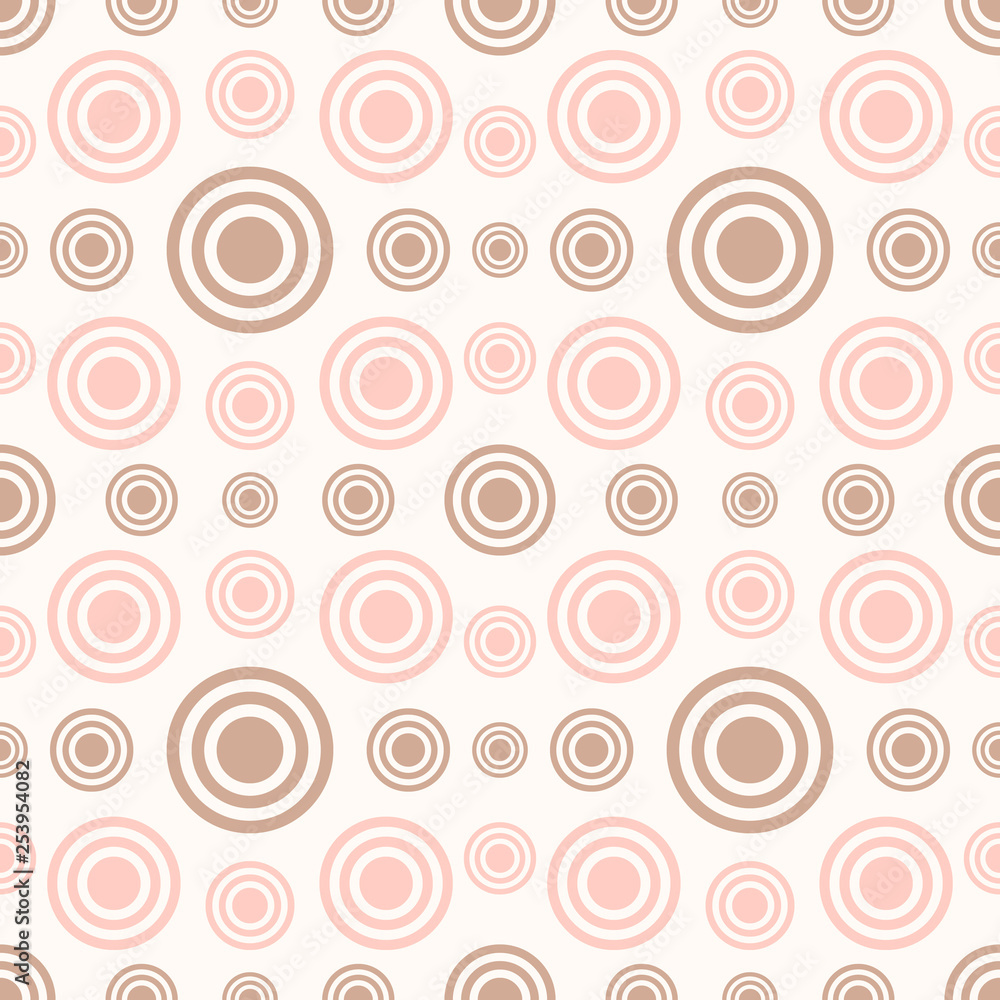 Aufkleber Abstract seamless pattern with rings and circles shapes texture