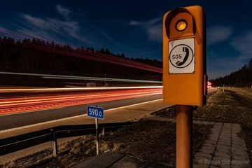 Notrufsäule an der A7