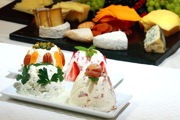 banquet table with food