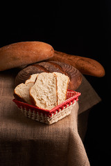 Fresh homemade bread. Crisp. Bread at leaven. Unleavened bread. dietary bread