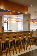 Brown bar stools