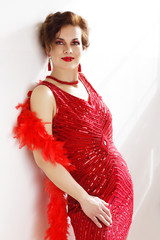 woman retro flapper style