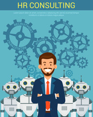 Flat Banner Recruitment Agency PR Consulting.