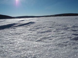 Obraz premium winter snow sun