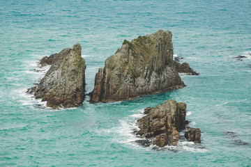 Obraz premium Nugget Point viewpoint in Otago, South Island, New Zealand