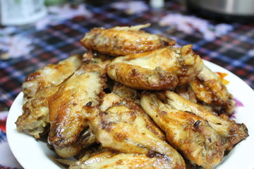 fried chicken wings tasty home-cooked