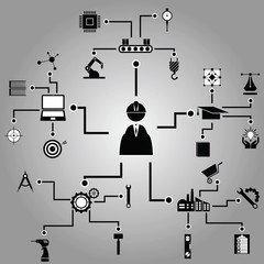 Infographic engineering template design.