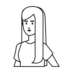 beautiful and young woman character