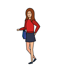 beautiful and young woman character