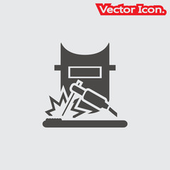 welding icon isolated sign symbol and flat style for app, web and digital design. Vector illustration.